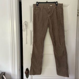 BROWN CORDUROY BOOTLEG PANTS